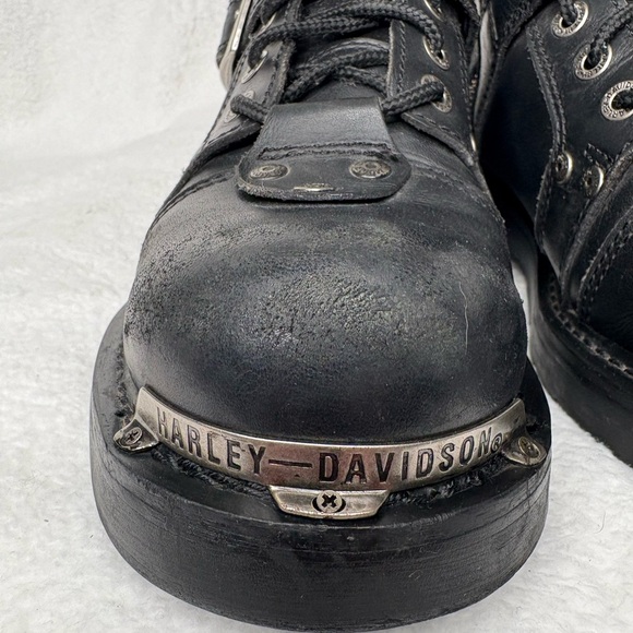 Harley-Davidson Brake Buckle Black Leather Motorcycle Boots - Picture 12 of 15